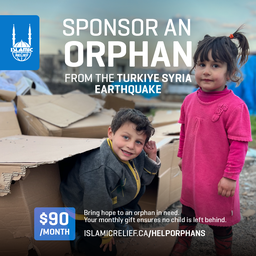 [800GrpD-M] Orphan Sponsorship in Turkiye &amp; Syria (Monthly)